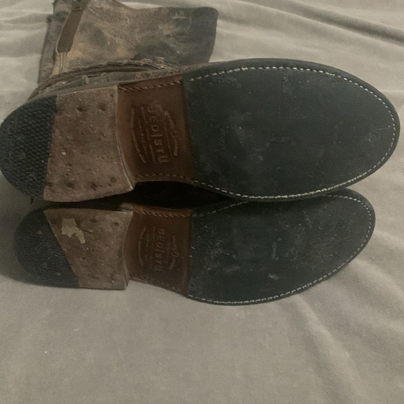 Bed Stu 8 black leather distressed 2 zippers - Picture 6 of 9